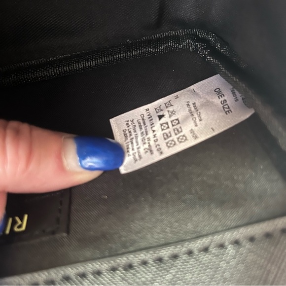 NWOT River Island Black Borg Trim Satchel Bag - Picture 5 of 11